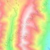 Ohau Range topographic map, elevation, terrain