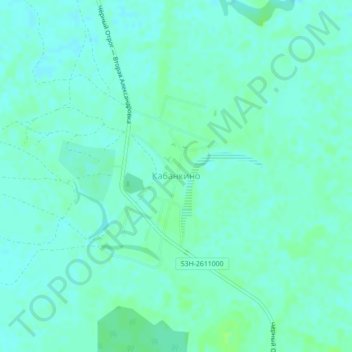 Кабанкино topographic map, elevation, terrain