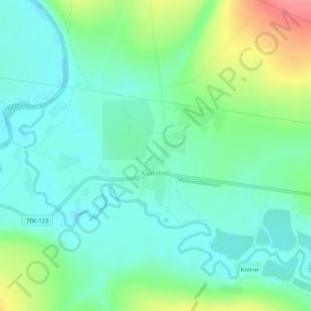 Кытино topographic map, elevation, terrain