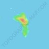 Isla Redonda topographic map, elevation, terrain