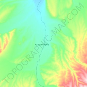 Терек topographic map, elevation, terrain