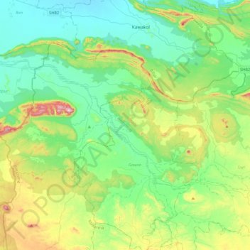 Sakri topographic map, elevation, terrain
