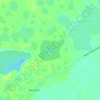Laguna Galarza topographic map, elevation, terrain