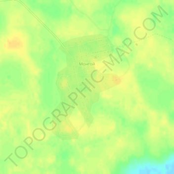 Монгой topographic map, elevation, terrain
