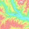 Gilgit topographic map, elevation, relief