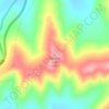 巴颜喀拉山脉 topographic map, elevation, relief