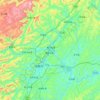 Prefettura autonoma tujia e miao di Xiangxi topographic map, elevation, relief