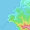 Argentiera topographic map, elevation, relief