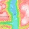 Odda topographic map, elevation, relief