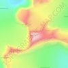 Galdhøpiggen topographic map, elevation, relief