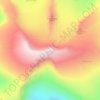Glittertinden topographic map, elevation, relief