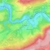 Cheneux topographic map, elevation, relief