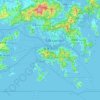 香港 Hong Kong topographic map, elevation, relief