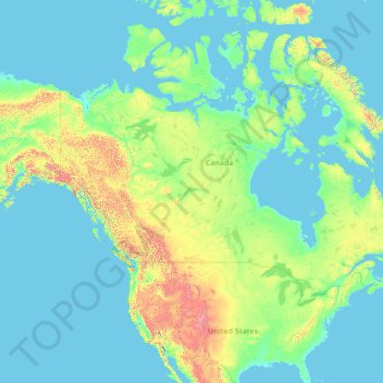 North America Elevation Map North America Topographic Map, Elevation, Relief