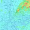 广州市 topographic map, elevation, relief