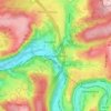 Remouchamps topographic map, elevation, relief
