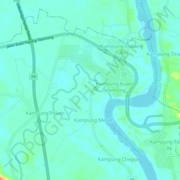 Kampung Imam Lapar Topographic Map Elevation Relief
