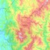 Baguio topographic map, elevation, relief
