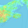 Dalian topographic map, elevation, relief