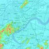 杭州市 topographic map, elevation, relief