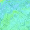 Bornem topographic map, elevation, relief