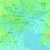 南淝河 topographic map, elevation, relief