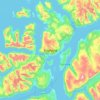 Kvaløya topographic map, elevation, relief