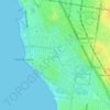 Elwood topographic map, elevation, relief