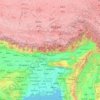 Brahmaputra topographic map, elevation, relief