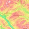 Oppland topographic map, elevation, relief