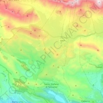 Santo Stefano Di Sessanio Map Santo Stefano Di Sessanio Topographic Map, Elevation, Relief
