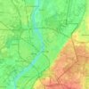 Venlo topographic map, elevation, relief
