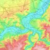 Luik topographic map, elevation, relief