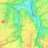 Kerkrade topographic map, elevation, relief