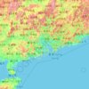 Guangdong Province topographic map, elevation, relief