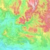 Shire of Yarra Ranges topographic map, elevation, relief