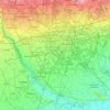 Milano topographic map, elevation, relief