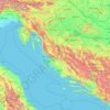 Croatia topographic map, elevation, relief