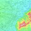 Torino topographic map, elevation, relief