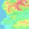 Iglesias topographic map, elevation, relief