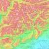 Dolomiti topographic map, elevation, relief