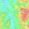 Pomoravlje Administrative District topographic map, elevation, relief
