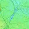 Borgerhout topographic map, elevation, relief