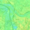Gennep topographic map, elevation, relief