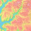 Vestland topographic map, elevation, relief