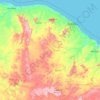 Ceará topographic map, elevation, relief