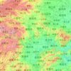 Hubei topographic map, elevation, relief