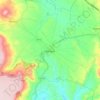 Nuragus topographic map, elevation, relief