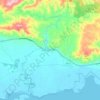 Toora topographic map, elevation, relief