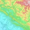 Surkhet topographic map, elevation, relief